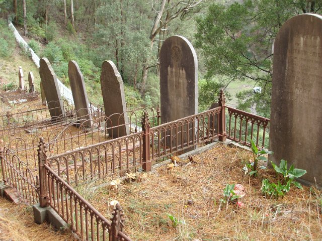 graves in a graveyard, walhalla, vicctoria