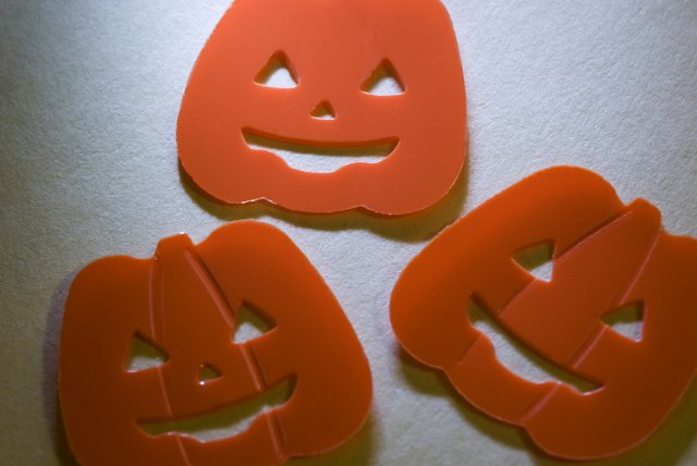 jack-o-lantern halloween deocrative plastic shapes