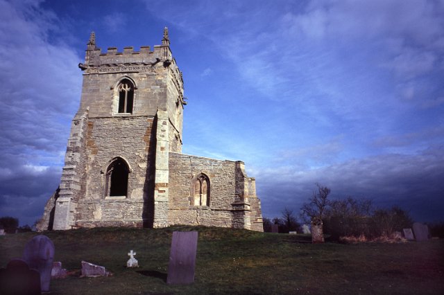 chruch ruin, st marys church, colston bassett, nottinghamshire uk