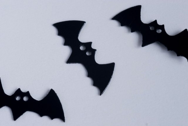 flying black bat decorations