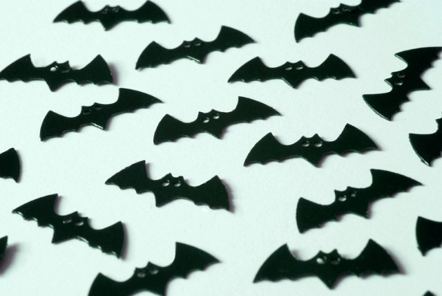 flying black halloween bat decorations
