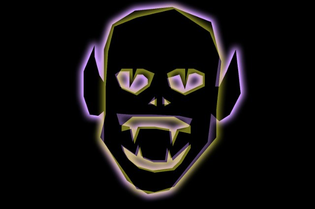 gremlin face with fangs