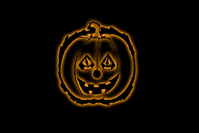 glowing orange pumpkin lantern clipart