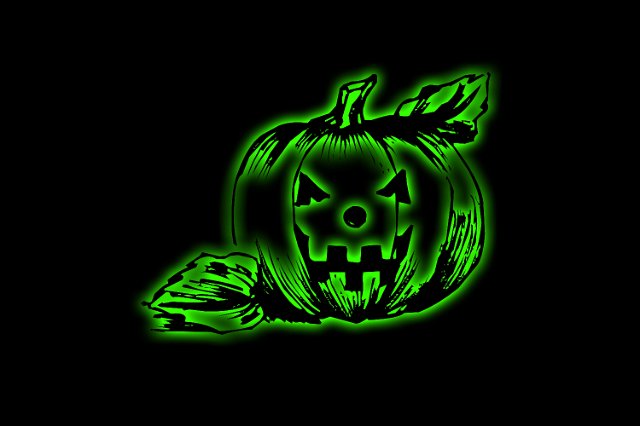 green glowing pumpkin lantern clipart