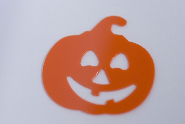 orange plastic jack-o-lantern halloween decoration